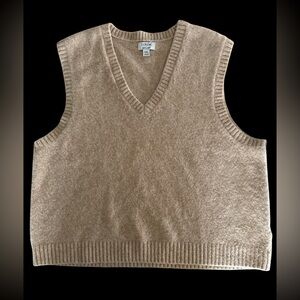 J Crew Ultra Soft Wool Blend Sweater Vest tan XXL